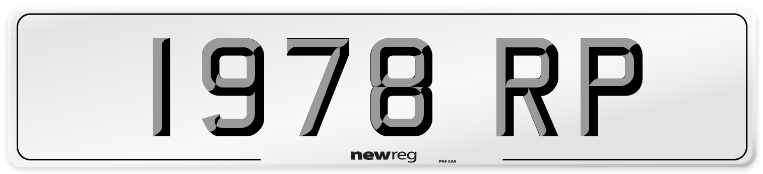 1978 RP Number Plate from New Reg